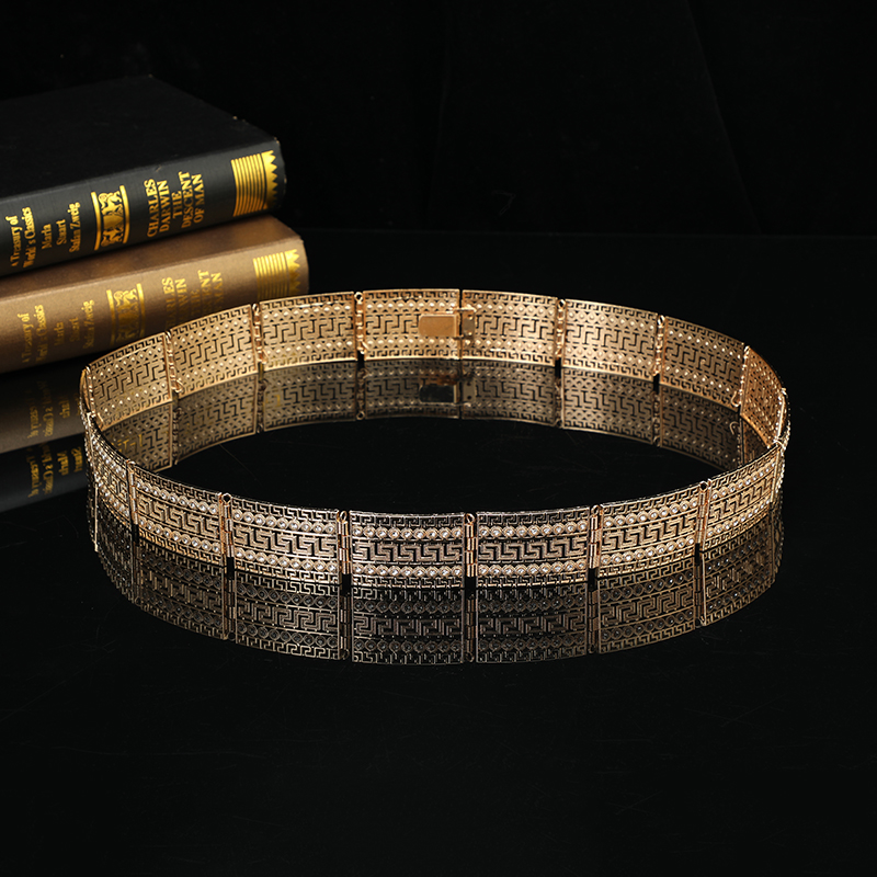 Ethnic Fashion Jewellery - Vintage Kaftan Pha Lê Vàng Dây
