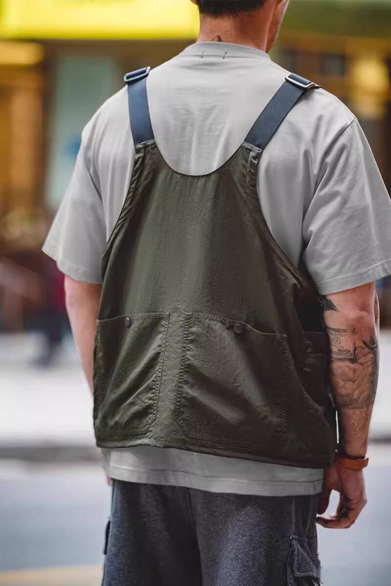 Retro Functional Cargo Vest Me - đánh giá và giá Haori Japanese Jacket