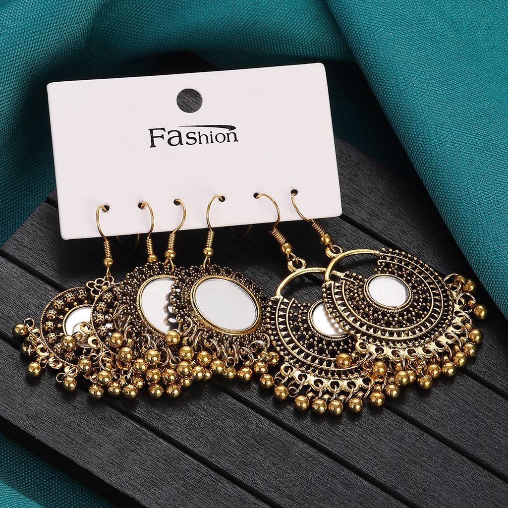 Vintage Gold Color Earrings Se - đánh giá và giá Ethnic Indian Fashion