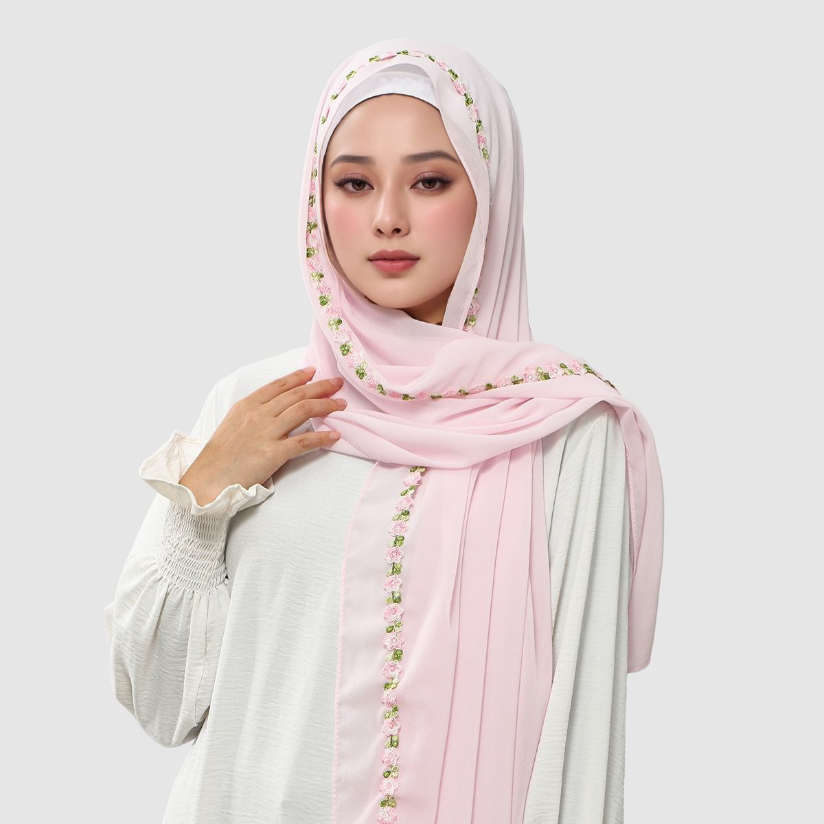 Women Ethnic Hijab Solid Chiff - đánh giá và giá Ethnic Fashion For Ladies