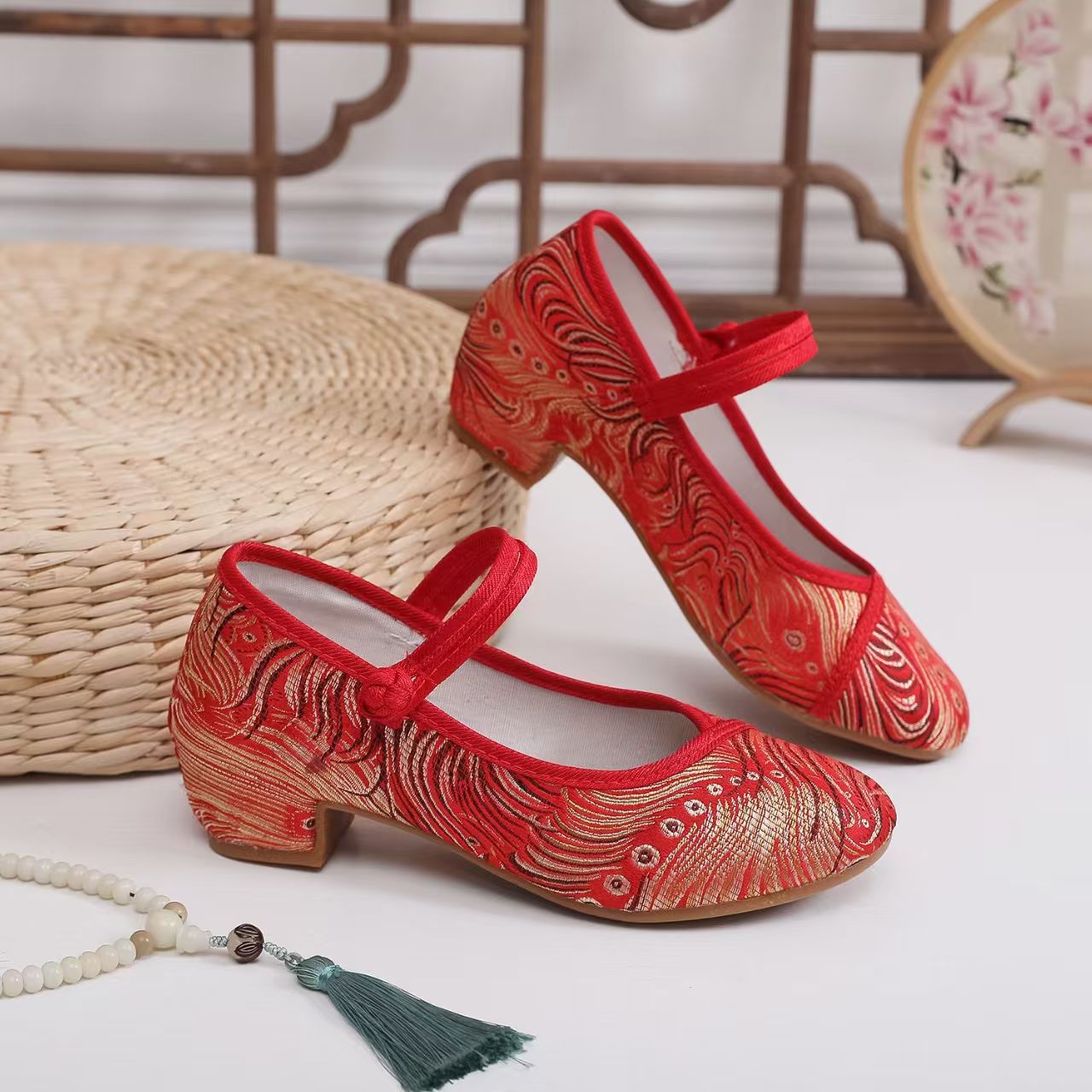 2026 Women New Block Heel Silk - đánh giá và giá Ethnic Fabric